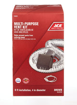 Ace 96 in. L X 4 in. D Brown Aluminum Dryer Vent Kit