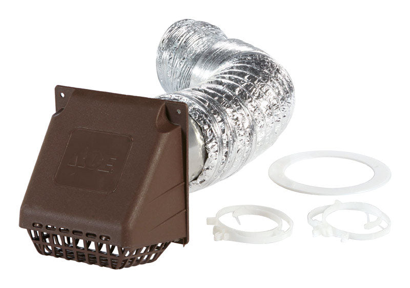 Ace 96 in. L X 4 in. D Brown Aluminum Dryer Vent Kit