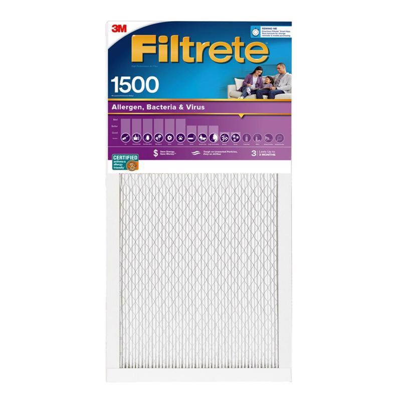 Filtrete 16 in. W X 20 in. H X 1 in. 1500 MPR Pleated Allergen Air Filter 1 pk, Pack of 4