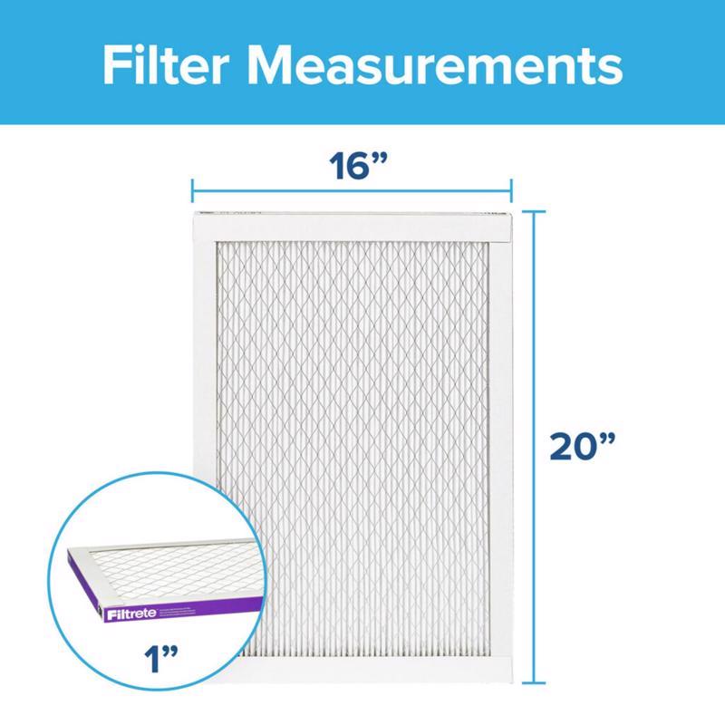 Filtrete 16 in. W X 20 in. H X 1 in. 1500 MPR Pleated Allergen Air Filter 1 pk, Pack of 4