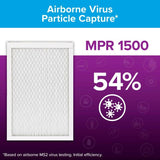 Filtrete 16 in. W X 20 in. H X 1 in. 1500 MPR Pleated Allergen Air Filter 1 pk, Pack of 4