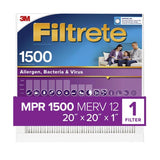 Filtrete 20 in. W X 20 in. H X 1 in. 1500 MPR Pleated Allergen Air Filter 1 pk, Pack of 4