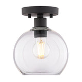 Boston Harbor OG24021 Ceiling Light, 1-Lamp, Incandescent, LED Lamp, Metal Fixture, Matte Black Fixture