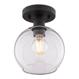 Boston Harbor OG24021 Ceiling Light, 1-Lamp, Incandescent, LED Lamp, Metal Fixture, Matte Black Fixture
