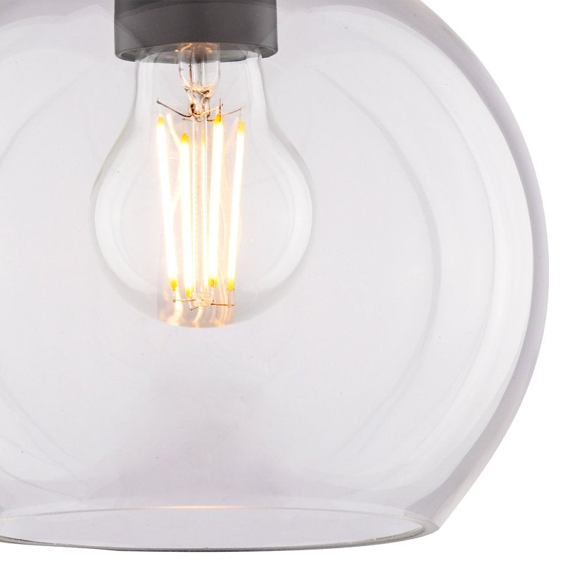 Boston Harbor OG24021 Ceiling Light, 1-Lamp, Incandescent, LED Lamp, Metal Fixture, Matte Black Fixture