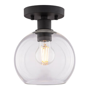 Boston Harbor OG24021 Ceiling Light, 1-Lamp, Incandescent, LED Lamp, Metal Fixture, Matte Black Fixture