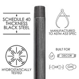 STZ Industries 1 in. MIP each X 1 in. D MIP Black Steel 10 in. L Nipple