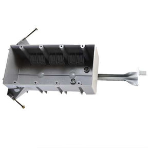 Cantex EZ Box New Work 55 cu in Rectangle PVC 4 gang Outlet Box Gray