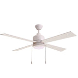 Boston Harbor S2501018-2-MWH Indoor Ceiling Fan, 52 in Sweep