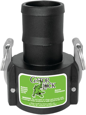 Green Leaf C Series GLP200CNL Cam Lever Coupling, 2 in, Female x Hose Barbed, Glass Filled Polypropylene