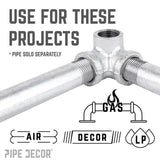 STZ Industries 1/2 in. FIP each X 1/2 in. D FIP 1/2 in. D FIP Galvanized Malleable Iron Side Out Elb