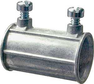 Halex 23222 EMT Coupling, 3/4 in Set Screw, Zinc - 5/BAG
