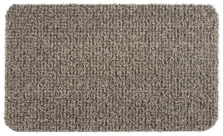 Clean Machine 10372031 Doormat, 30 in L, 18 in W, Rectangular, Medium Flair Pattern, Astroturf Surface, Earth Taupe