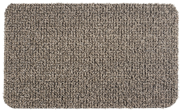 Clean Machine 10372031 Doormat, 30 in L, 18 in W, Rectangular, Medium Flair Pattern, Astroturf Surface, Earth Taupe