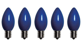 Santas Forest 25784 LED Filament Retro Replacement Bulb, Opaque, C7, Blue