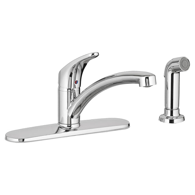 American Standard Colony Pro Series 7074040.002 Kitchen Faucet, 1.5 gpm, 1-Faucet Handle, 4-Faucet Hole, Brass