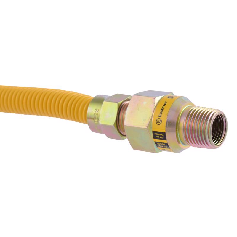 Eastman 1/2 in. MIP pc X 1/2 in. D MIP 36 in. Stainless Steel Gas Connector