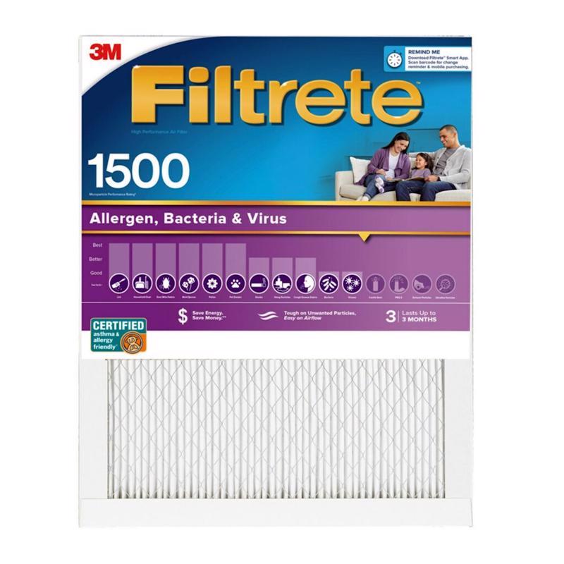 Filtrete 16 in. W X 24 in. H X 1 in. 1500 MPR Pleated Air Filter 1 pk, Pack of 4