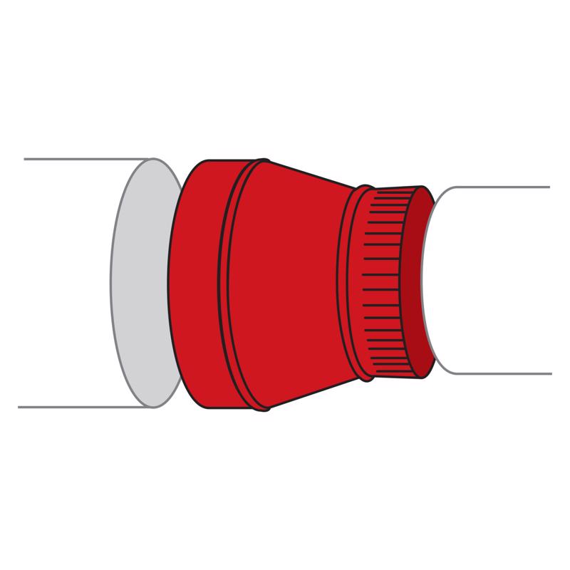 Imperial 8 in. D X 6 in. D Galvanized Steel Stove Pipe Reducer