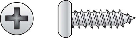 HILLMAN No. 8 X 3/8 in. L Phillips Pan Head Sheet Metal Screws 100 pk