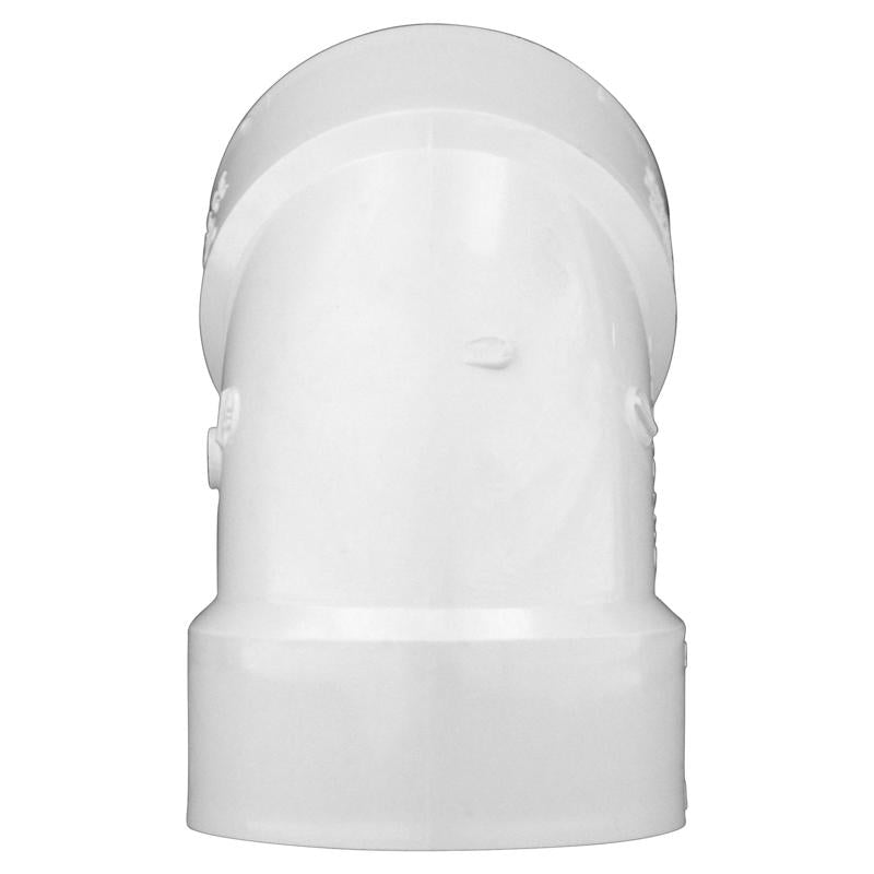 Charlotte Pipe Schedule 40 2 in. Hub X 2 in. D Hub PVC Elbow 1 pk
