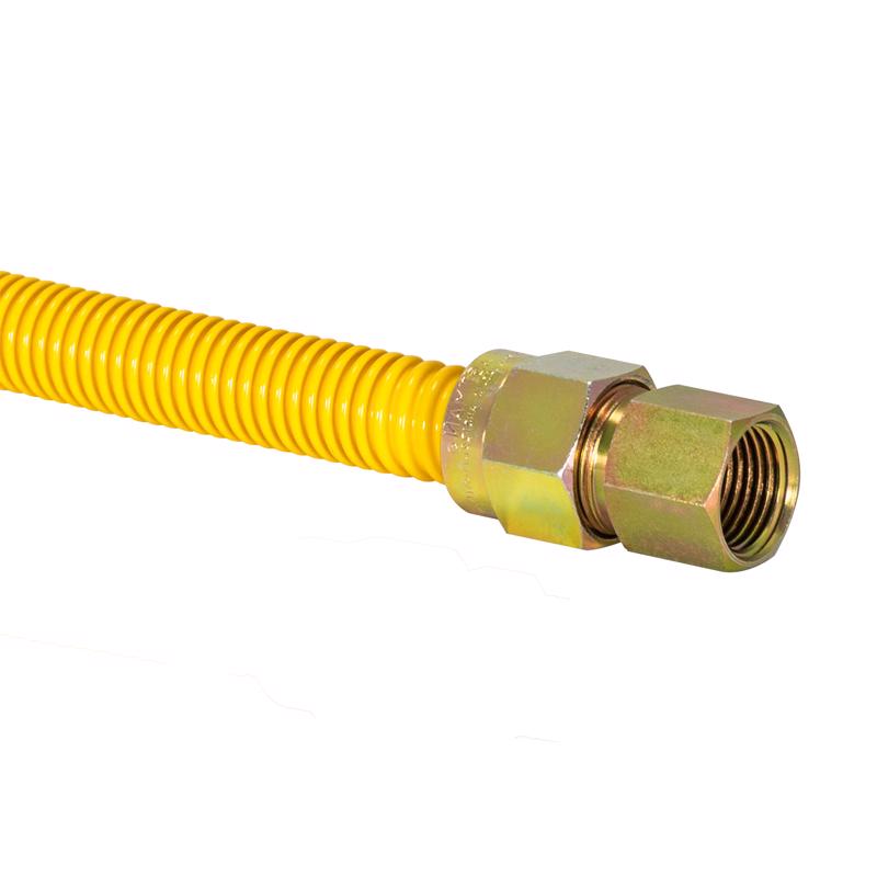 Eastman 1/2 in. FIP X 1/2 in. D MIP 24 in. Stainless Steel Gas Connector