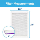 Filtrete 20 in. W X 24 in. H X 1 in. D 1500 MPR Pleated Air Filter 1 pk, Pack of 4