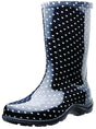 Sloggers 5013BP-07 Rain and Garden Boots, 7, Polka Dot, Black/White, Plastic Resin Upper