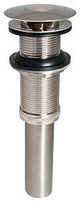 Stylewise K820-76BN Pushbutton Sink Drain, 1-1/4 in Connection, Brass, Brushed Nickel