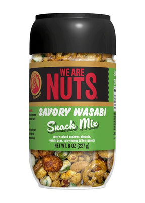 We Are Nuts 19020JX Snack Mix, Savory Wasabi, 8 oz Jar, Pack of 12