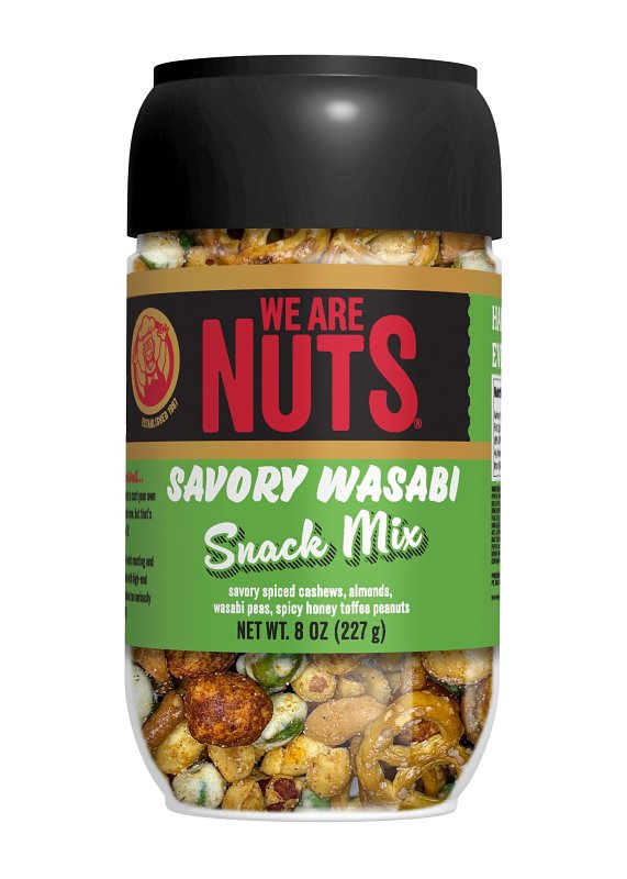 We Are Nuts 19020JX Snack Mix, Savory Wasabi, 8 oz Jar, Pack of 12