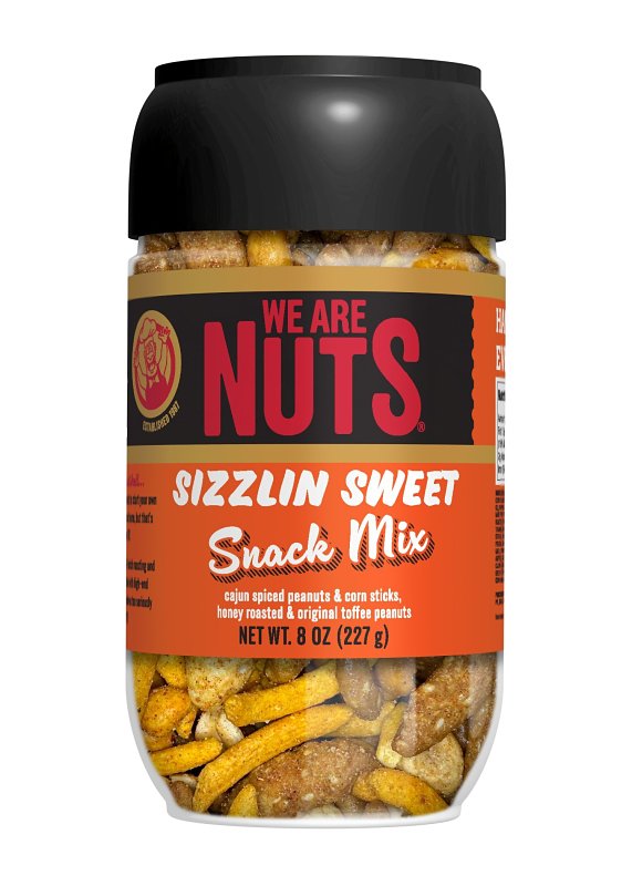 We Are Nuts 19017JX Snack Mix, Sizzlin Sweet, 8 oz Jar, Pack of 12