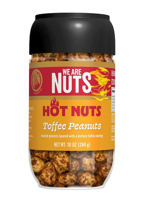 We Are Nuts 13009JX Peanut Snack, Hot Nuts Toffee, 10 oz, Pack of 12