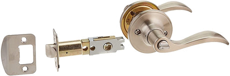 Schlage J Series J40VSEV619 Privacy Lever, Mechanical Lock, Satin Nickel, Metal, Residential, 3 Grade, ADA Compliant