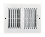 Tru Aire 6 in. H X 8 in. W 2-Way Powder Coat White Steel Wall/Ceiling Register