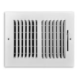 Tru Aire 6 in. H X 8 in. W 2-Way Powder Coat White Steel Wall/Ceiling Register