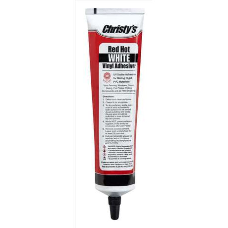 Christy's Red Hot White Adhesive and Sealant For PVC/Vinyl 5.25 oz