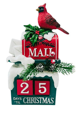 10.25IN POLYRESIN RED MAIL BOX, Pack of 8