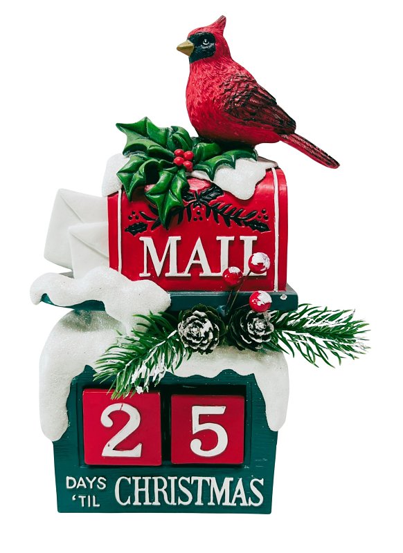 10.25IN POLYRESIN RED MAIL BOX, Pack of 8