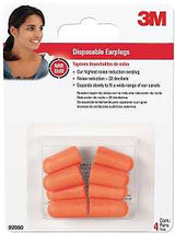 3M 92050H4 Disposable Ear Plugs, 32 dB NRR, Tapered, Round, One-Size, Foam, Assorted/Orange