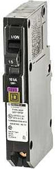 Square D QO115PDFC Circuit Breaker, CAFCI, Mini, 15 A, 1-Pole, 120 V, Plug