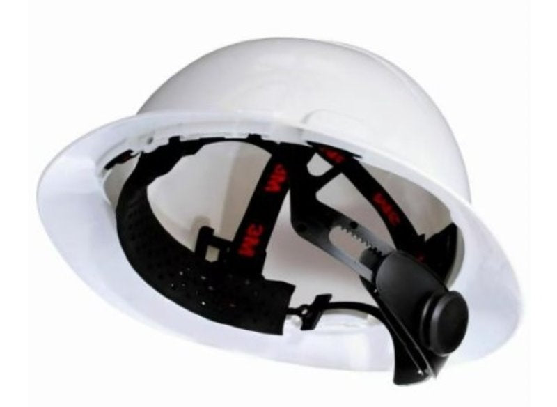 3M SecureFit CHH-FB-R-W6-SL Non-Vented Hard Hat with Ratchet Adjustment, One-Size, 4-Point Ratchet Suspension, White