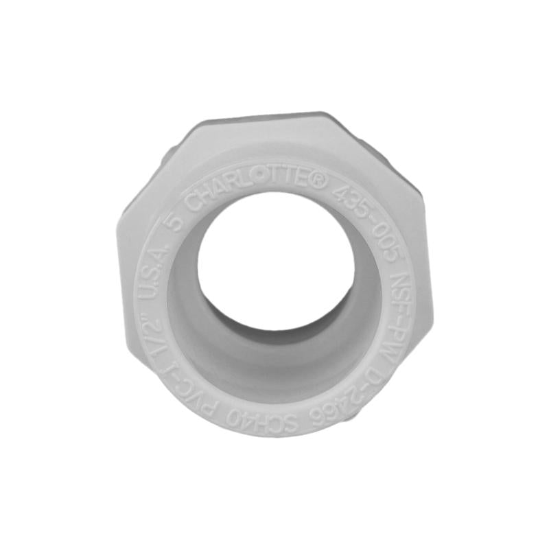 Charlotte Pipe Schedule 40 1/2 in. Slip X 1/2 in. D FPT PVC Pipe Adapter 1 pk, Pack of 25
