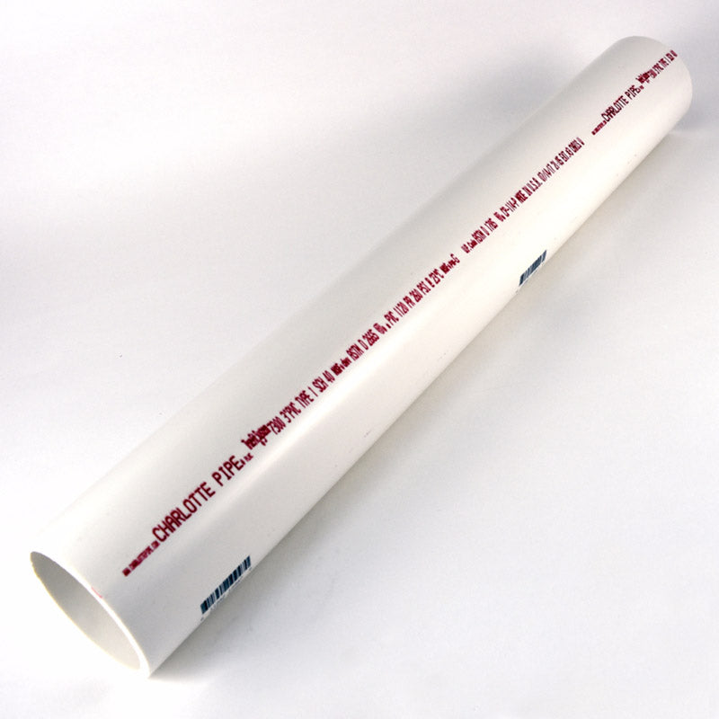 Charlotte Pipe Schedule 40 PVC Solid Pipe 3 in. D X 2 ft. L Plain End 260 psi, Pack of 6
