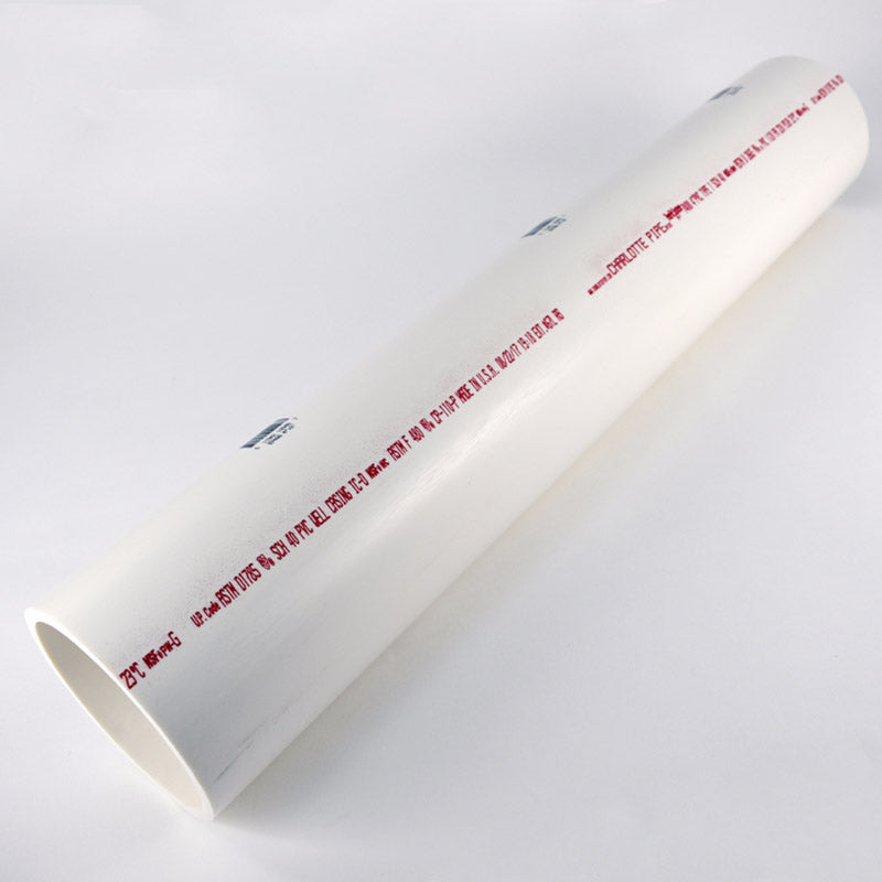 Charlotte Pipe Schedule 40 PVC Solid Pipe 4 in. D X 2 ft. L Plain End 220 psi, Pack of 4
