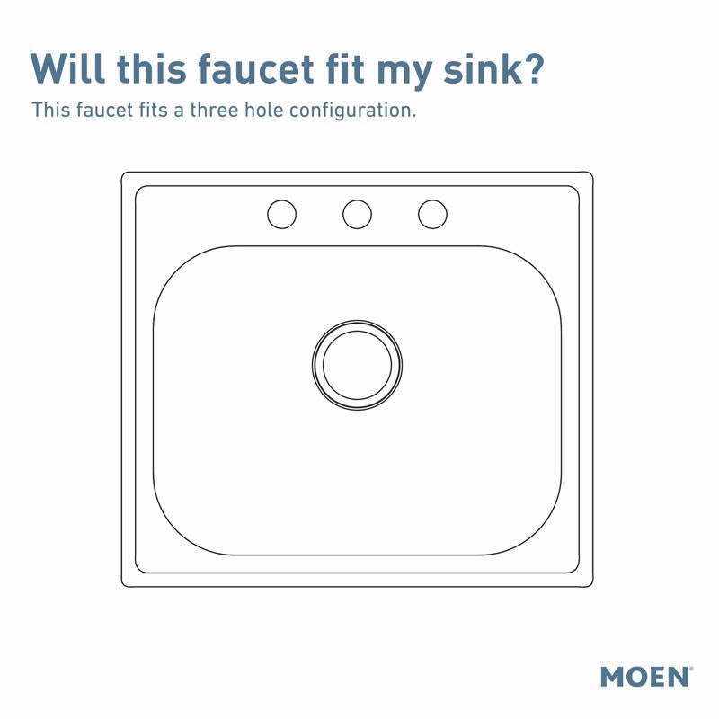 Moen Chateau One Handle Chrome Kitchen Faucet