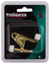 ProSource H20-B030C-PS Heavy-Duty Hinge Pin Door Stop, 2-3/4 in Projection, Die-Cast Zinc & Plastic, Polished Brass