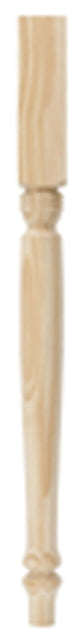 Waddell Farmhouse Series 2915 Table Leg, 21-1/4 in H, 2-1/4 in W, 2-1/4 in L, Wood, Natural, Sanded/Smooth