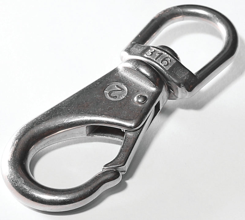 Baron 251S-2 Bolt Snap, 551 lb Working Load, Stainless Steel, Nickel-Plated