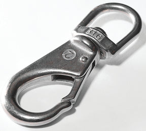 Baron 251S-2 Bolt Snap, 551 lb Working Load, Stainless Steel, Nickel-Plated